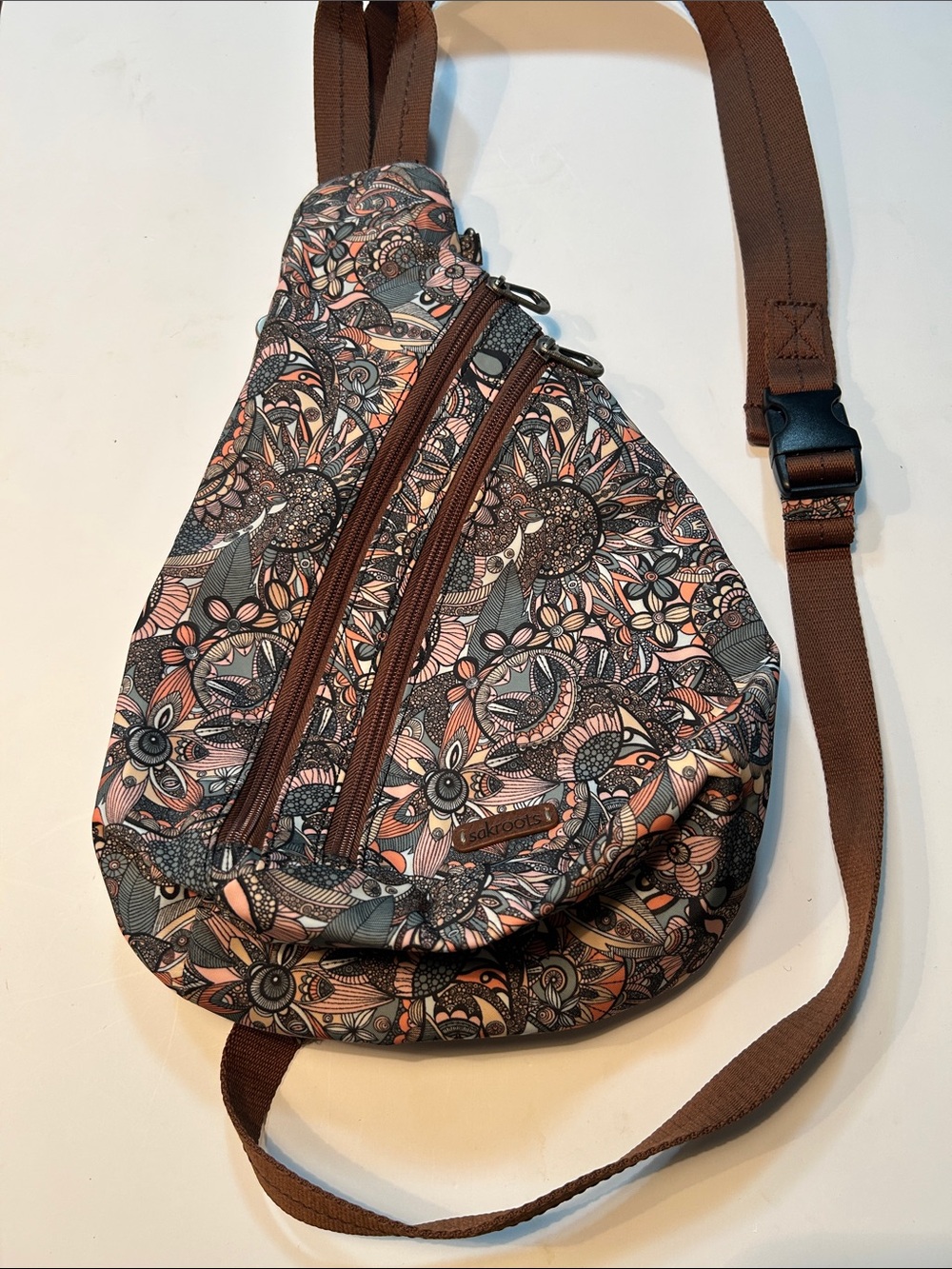 Sakroots On The Go Sling Backpack Sienna Spirit Desert single-strap commuter bag